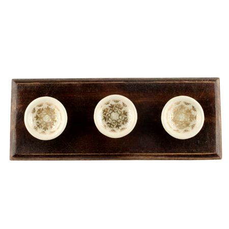 Golden Crackle Ceramic Wooden Hook